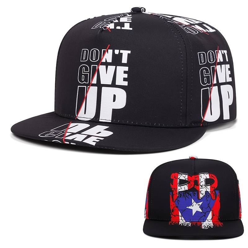 1pc High-Quality Alphabet Series Printing Flat Edge Hat Men Fashion Hip Hop Adjustable Outdoor Spor