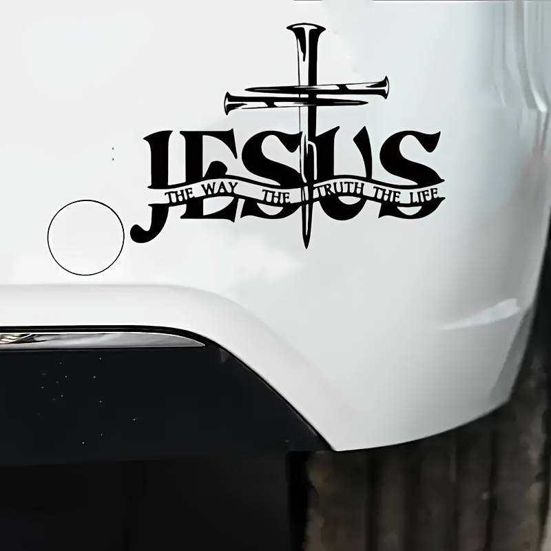 1pc   13.97cmx11.0cm Jesus Christian Themed Stickers