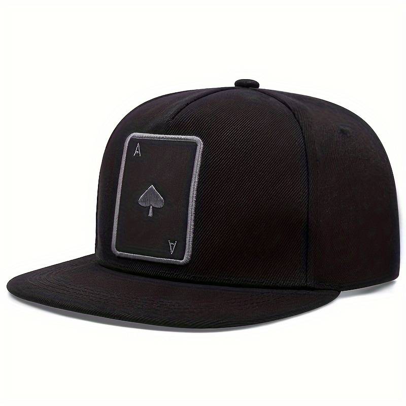1pc Fashion Snapback Hat with Playing Card Design Breathable Mesh Sun Protection Lightweight fo