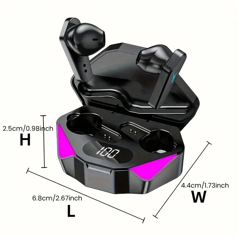 1Pc X15 Features Stylish Gaming Designed Wireless Headphones With Touch Controls Low Latency Calling