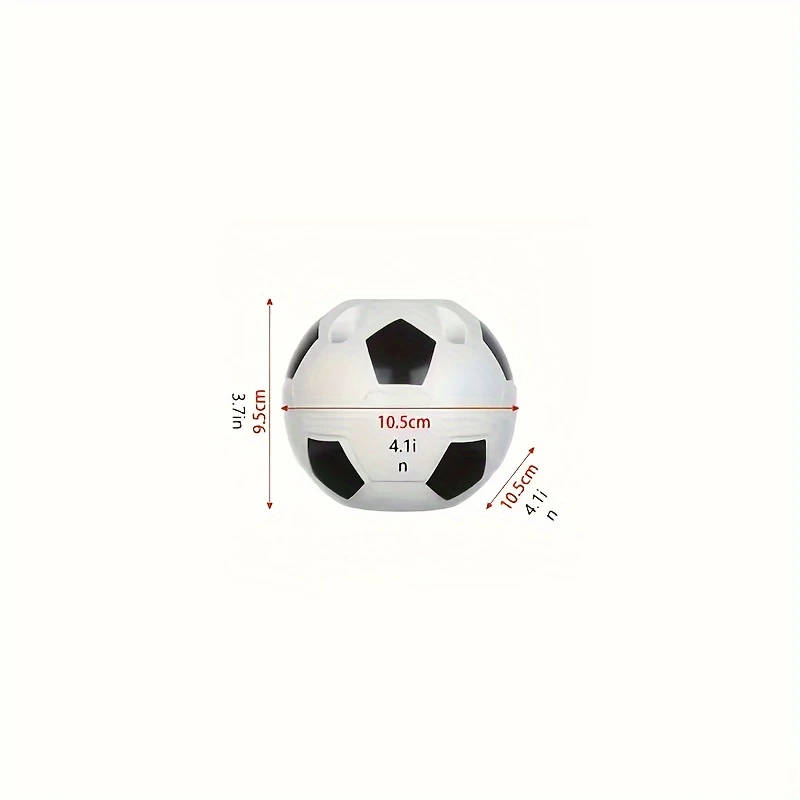 1pc Soccer Ball Desk Organizer Lightweight Plastic Pen Holder Multi-Functional Office Accessory