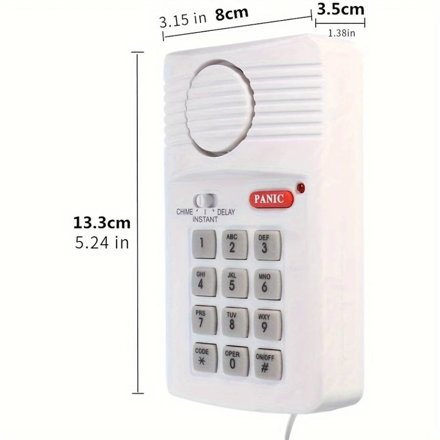 1pc Wireless Home Security Alarm System with Keypad Battery-Powered Fits Doors Windows Ideal for Gar
