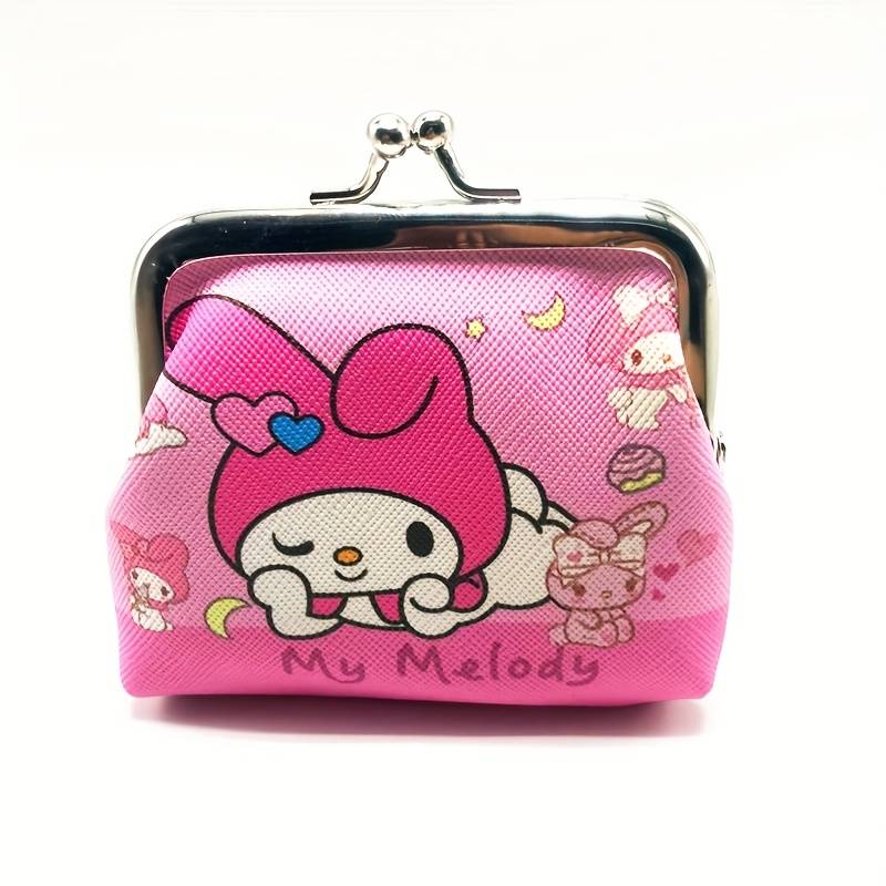 1pc For Hello Kitty Cartoon Coin Pouch Mini Clutch Kiss-Lock Purse Kawaii Storage Bag Wallet