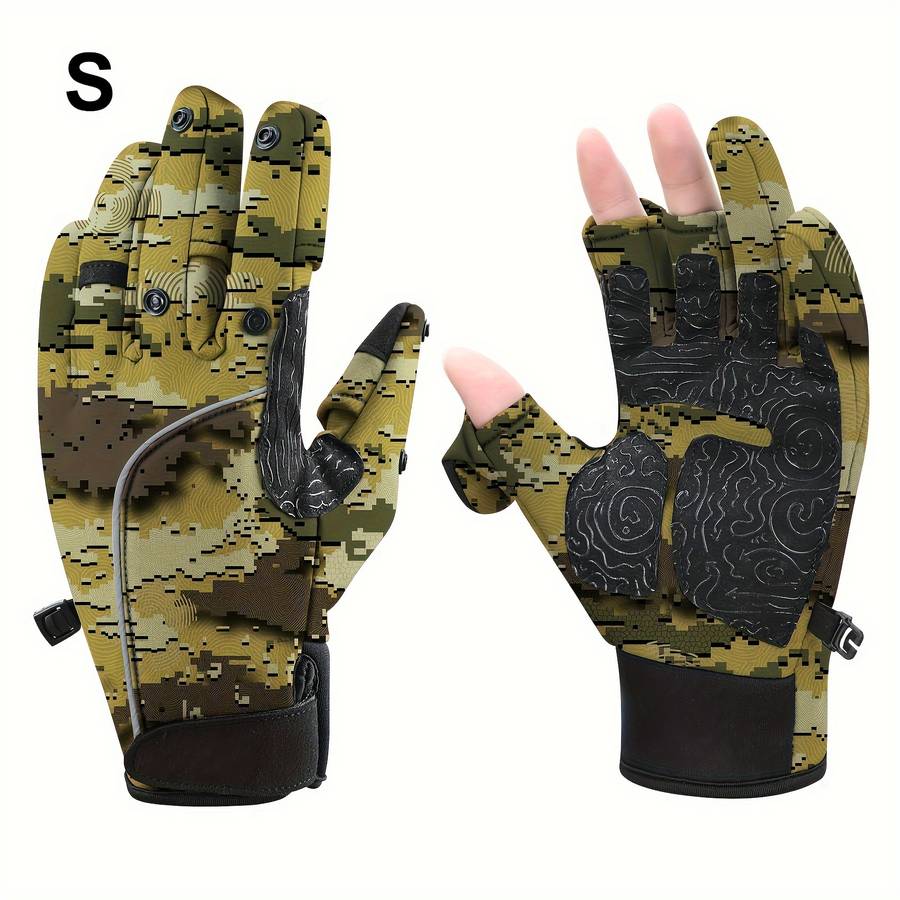 1 Pair Gray Size M Warm Gloves