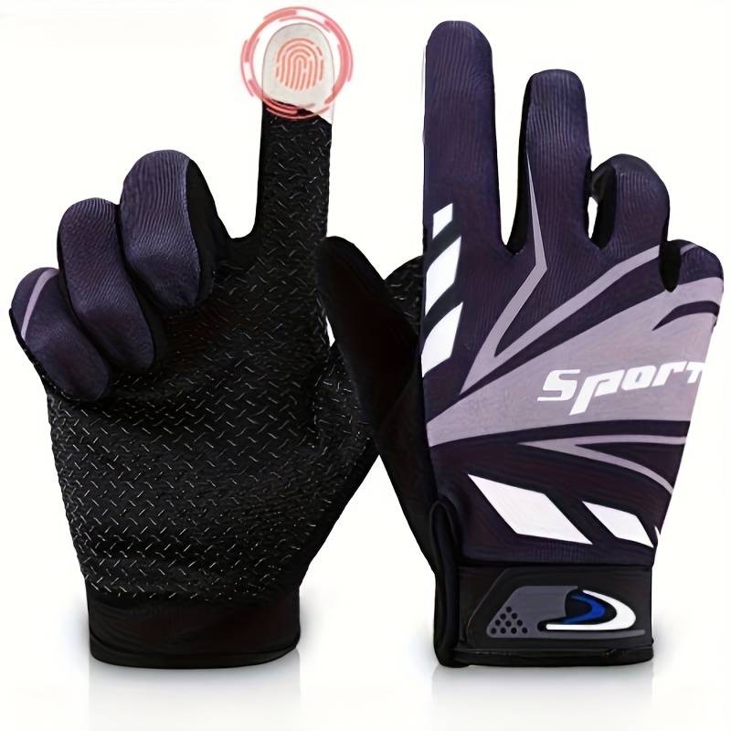1 Pair Black One Size Outdoor Sports Gloves