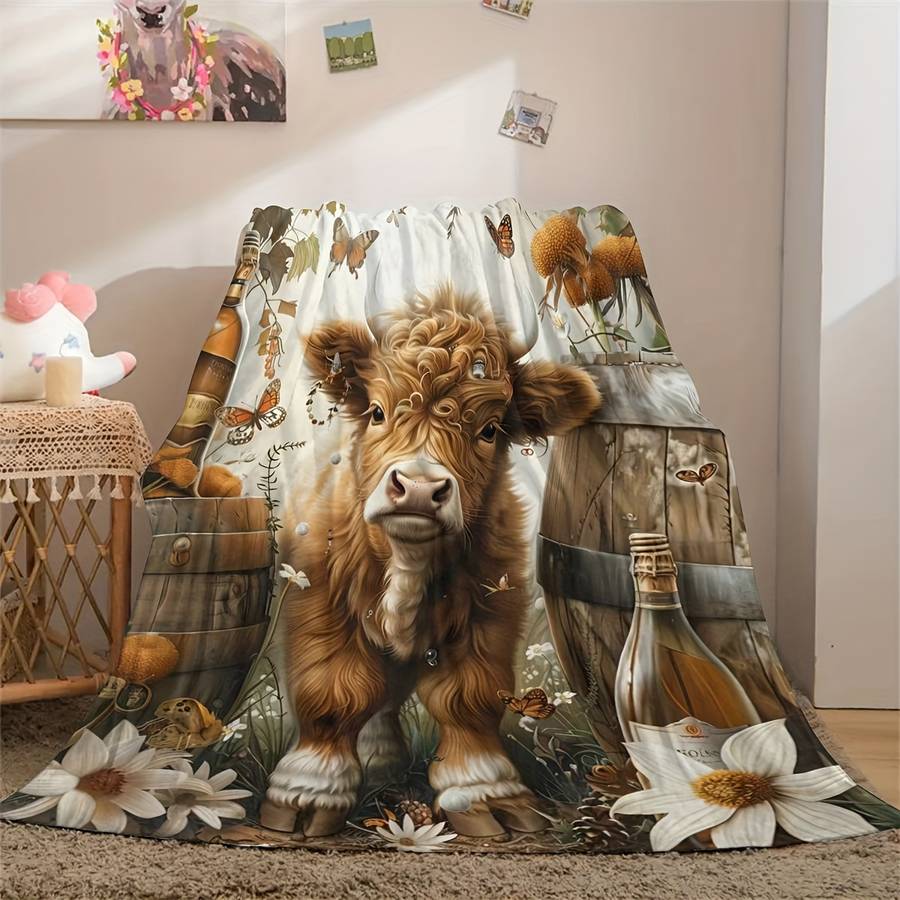 1ps Blanket Color Gray Square size 100x150cm