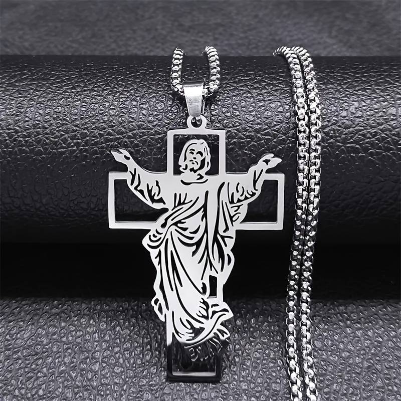 1 Piece Golden Jesus Theme Pendant