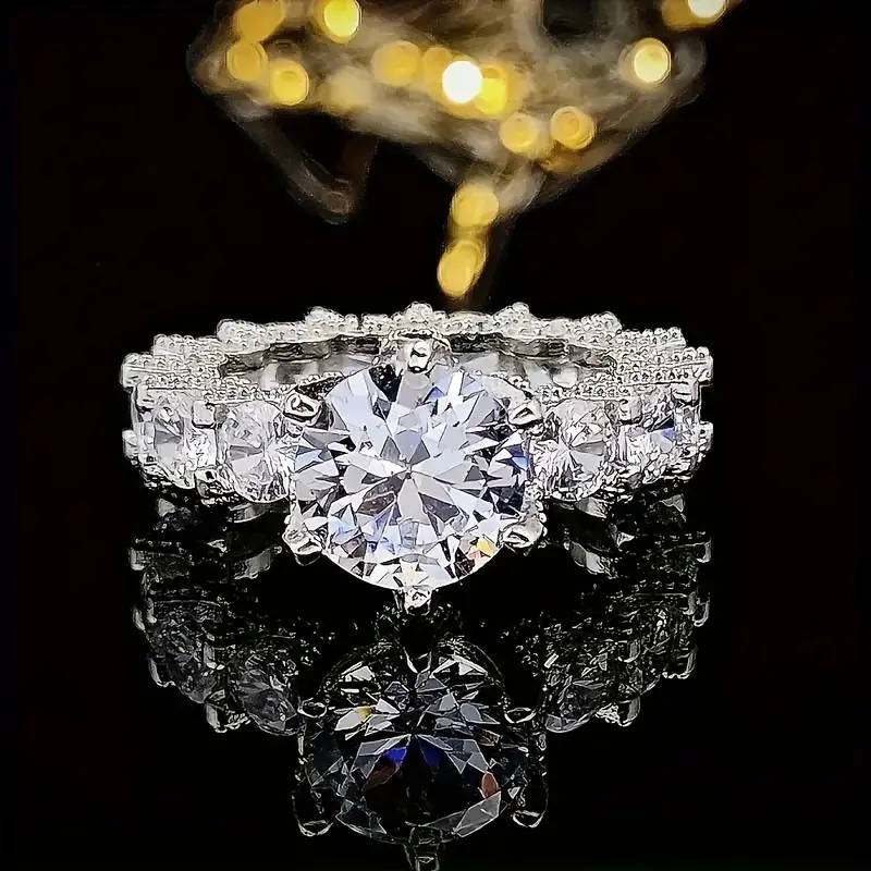 White Cubic Zirconia Ring