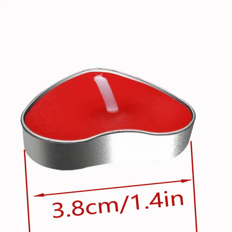 50 Heart-Shaped Candles