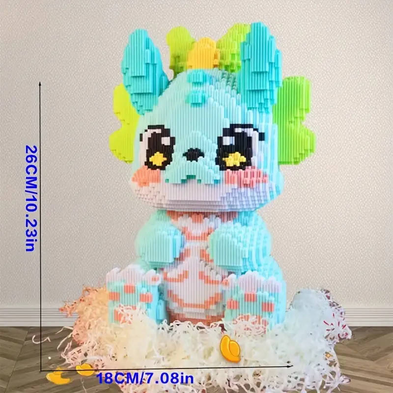 5100 Piece Dragon Building Kit - Large Creative Model Set, Mixed Color PP Material