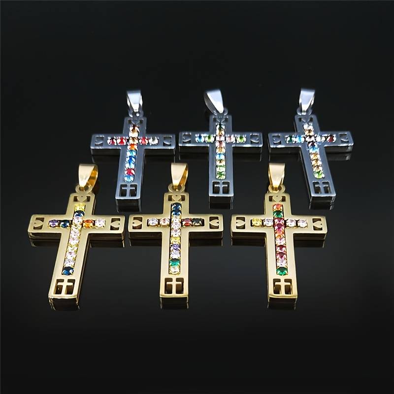1 Piece Golden Jesus Theme Pendant