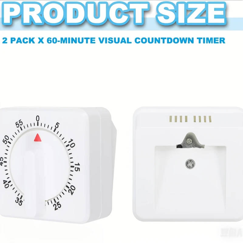 1pc Simple Mechanical Timer Kitchen Small Square Pendulum Timer Reminder High Quality Energy Saving