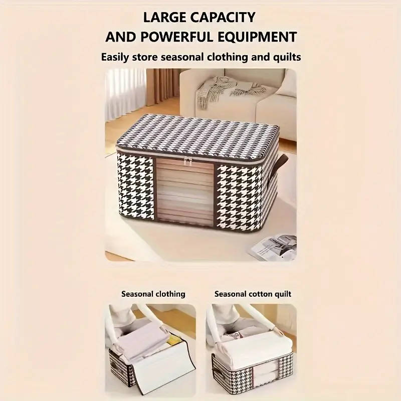2 Sets of Storage Bags Blanket and Clothes Organizer and Storage Container