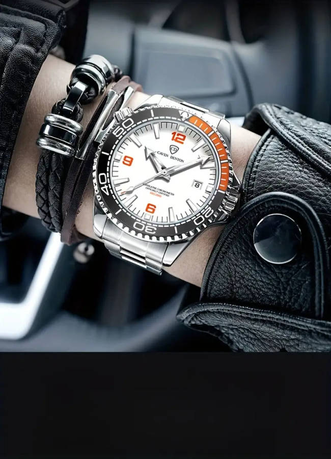 mens watch a   of business and sport with a date display and luminous hands   case back adds a   a great gift for christmas back to   or valentines day details 1