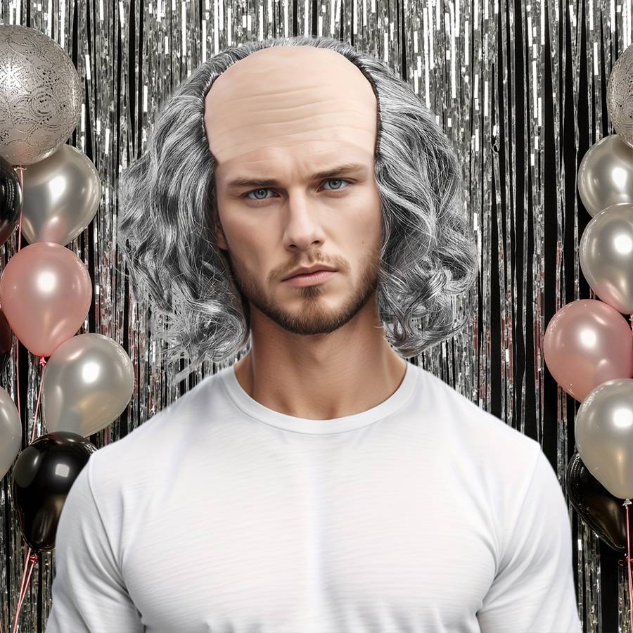 1Pc Silvery Grey Fashion Design Wig