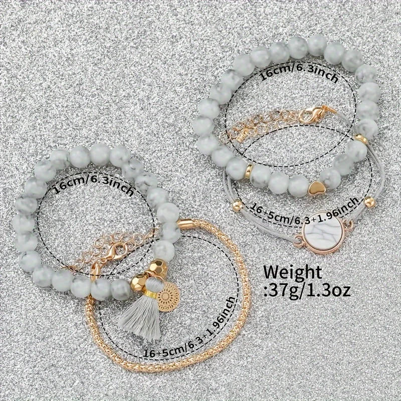 5pcs set One Quartz Women's Watch Four Pieces of Jewelry Does Not Include Watch Box Color sent rando