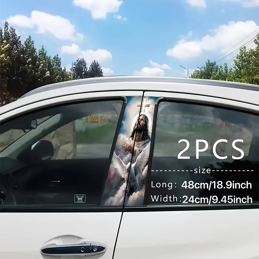 2pcs  Jesus Christian Themed Stickers