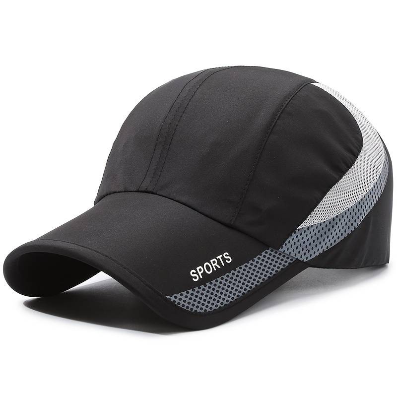 1pc 1 EDIKO Quick-Dry Sport Cap Adjustable Breathable Mesh Back Sun Protection Hat for Outdoor A