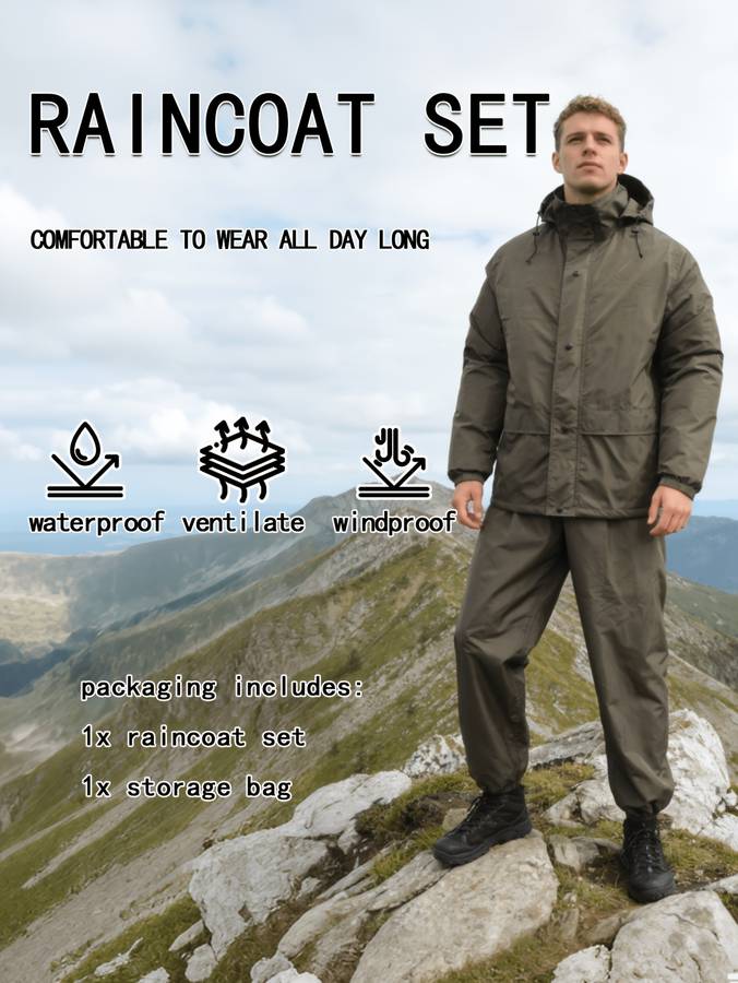 Raincoat Dark Brown Size M