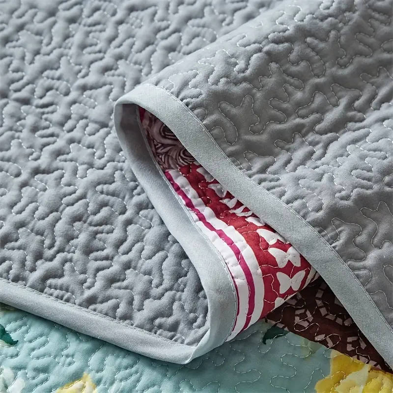 Patchwork Floral European Style Thin Bedspread Set 173cm*229cm
