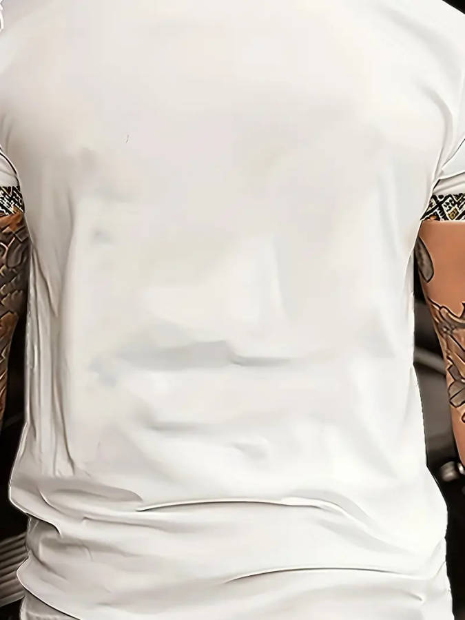 Men's Ethnic Totem T-Shirt - Soft, Breathable, Casual Crew Neck