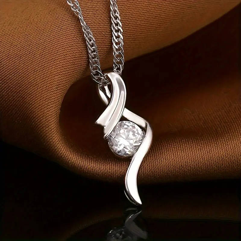Elegant White Hollow Teardrop Pendant Necklace