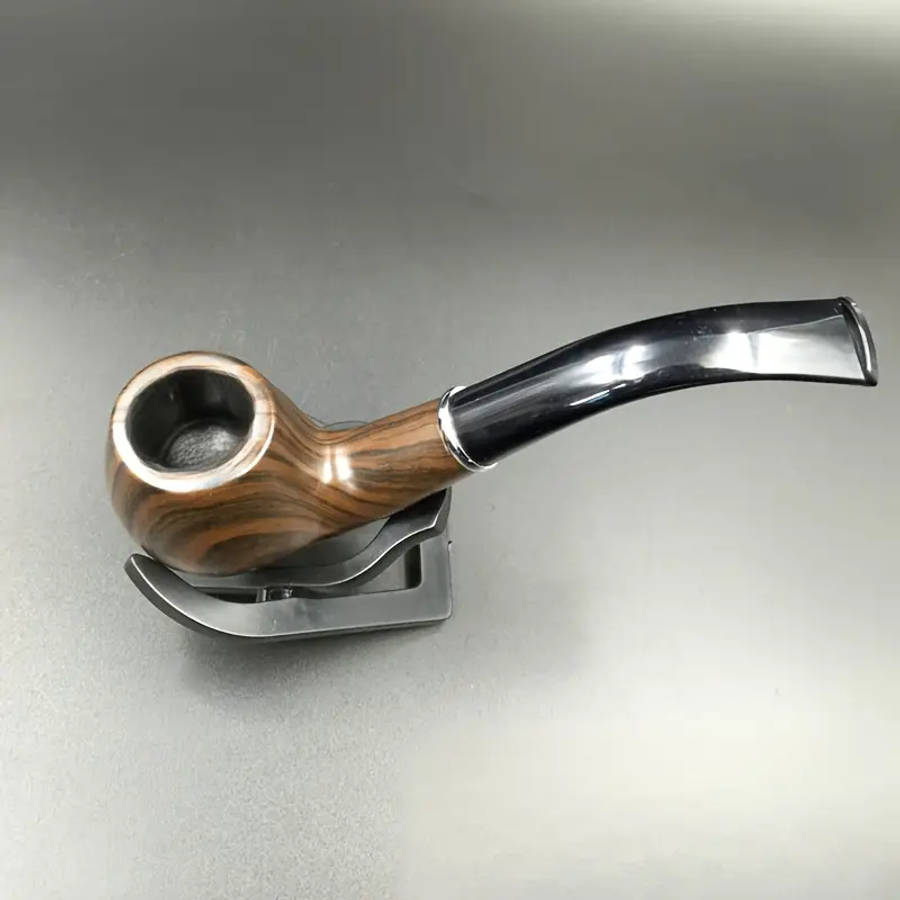 Natural Wood Grain Pipe With Stand
