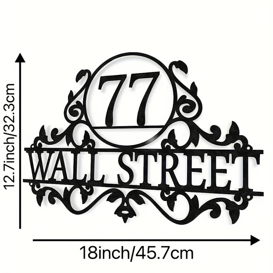 [Wallmounted Sign] Custom Metal Door Sign with Elegant ScrollworkPersonalized Wall-Mounted Addres