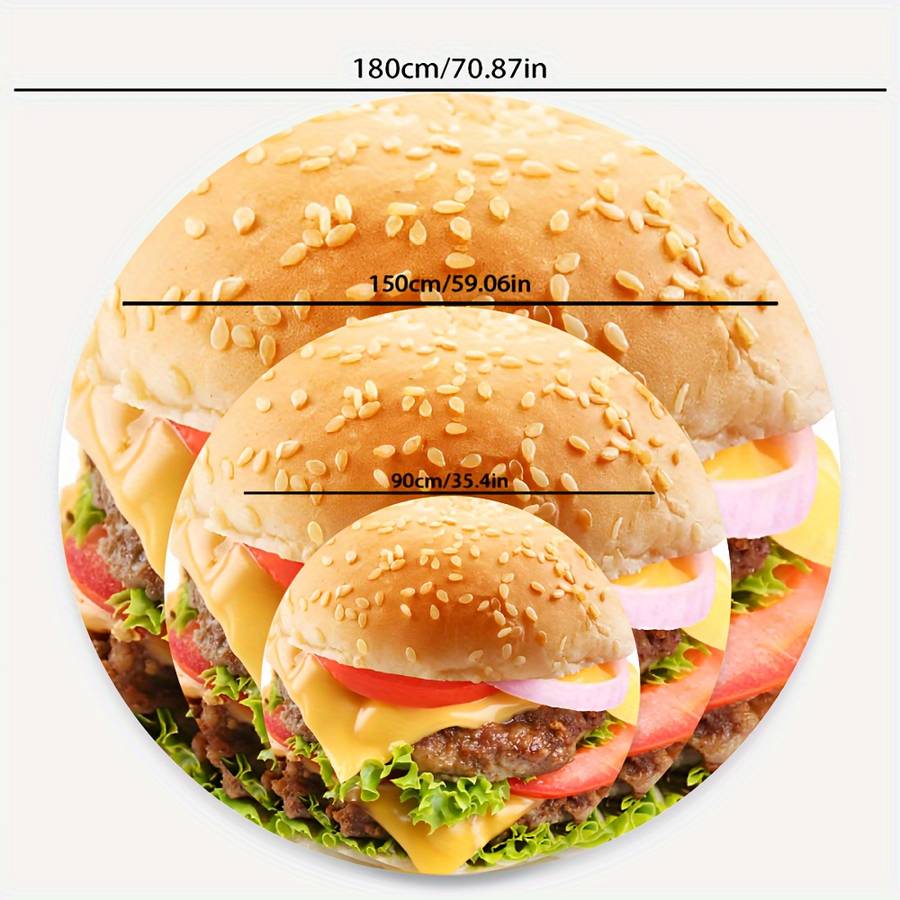 1ps Blanket Color New Burger size 35.4in  90cm