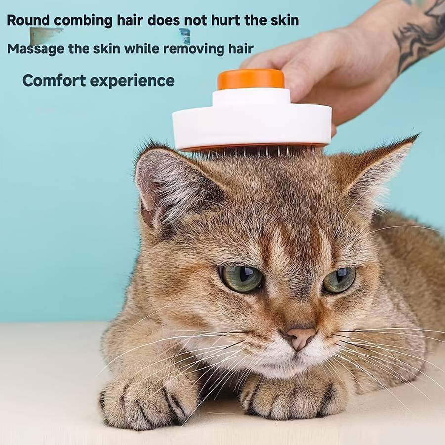 1pc Blazing Orange Pet Comb