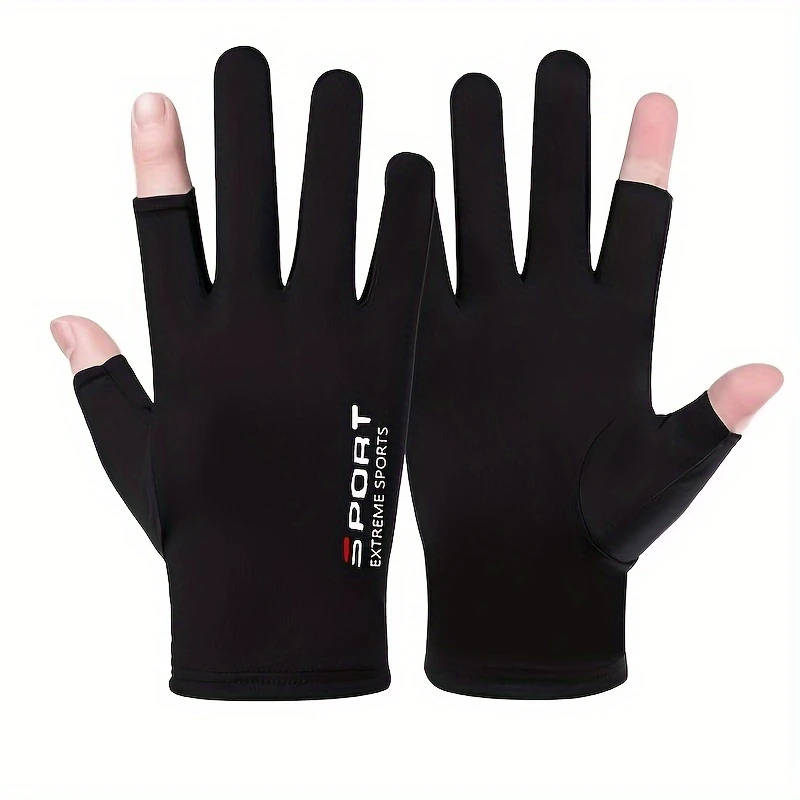 1 Pair Half-Finger Cycling Gloves Breathable Comfortable for Outdoor Sports Fitness Driving Fishing