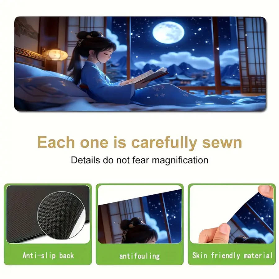 1pc 40x90cm E-Sports Gaming Mouse Pad Waterproof Non-Slip Foldable Rubber Desk Mat