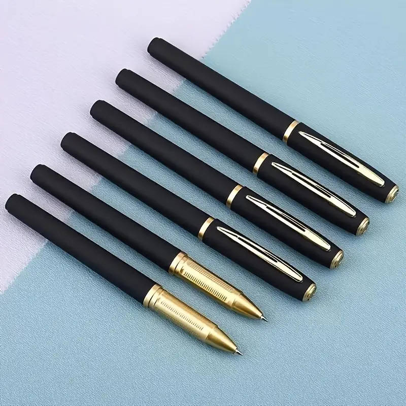 10pcs Ultra Fine Tip Black Gel Pens Signature Pen Black Carbon Pen Water Pen Practice Large Capacity