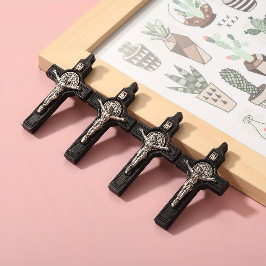 1 Piece Black Jesus Theme Pendant