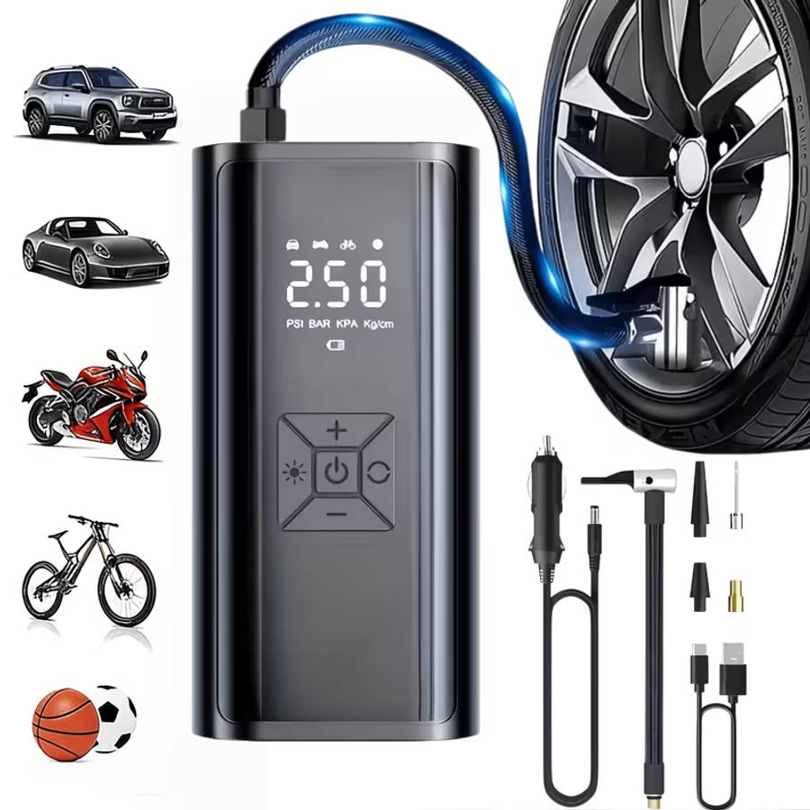 Portable Cordless Tire Inflator Air Compressor 3X Fast 150 PSI Electric Pump