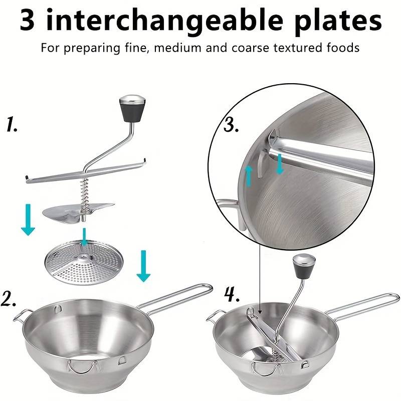 1pc Stainless Steel Jam Grinder Mashed Potatoes Grinder Food Vegetable Blender Potato Masher Vegeta