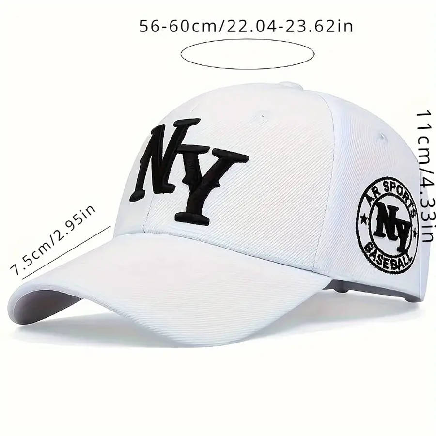 Unisex Adjustable Polyester Baseball Cap With Embroidery Sun Protection Outdoor Sports Hat