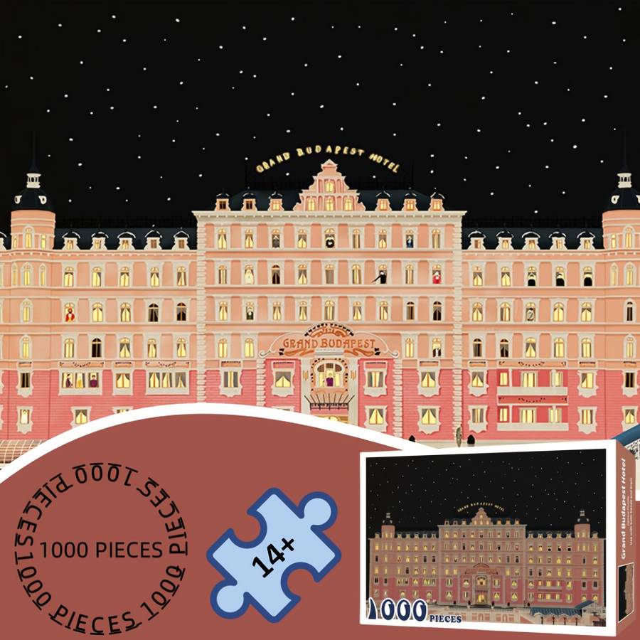 1000pcs The Grand Budapest Hotel Art Puzzle Romantic Night Scene with Lights Ideal