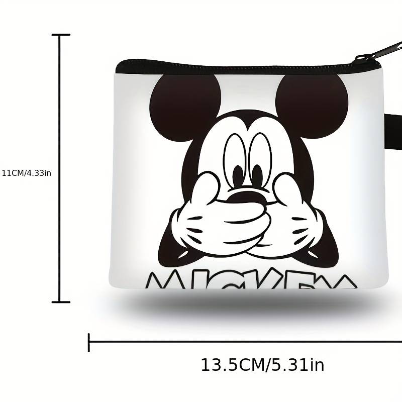 1pc Minnie Mouse Mini Coin Pouch Cute Zippered Cartoon Bag with Playful Design Polyester Materia