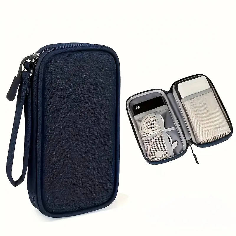 1pc Portable Electronics Organizer Bag Lightweight Travel Storage Pouch