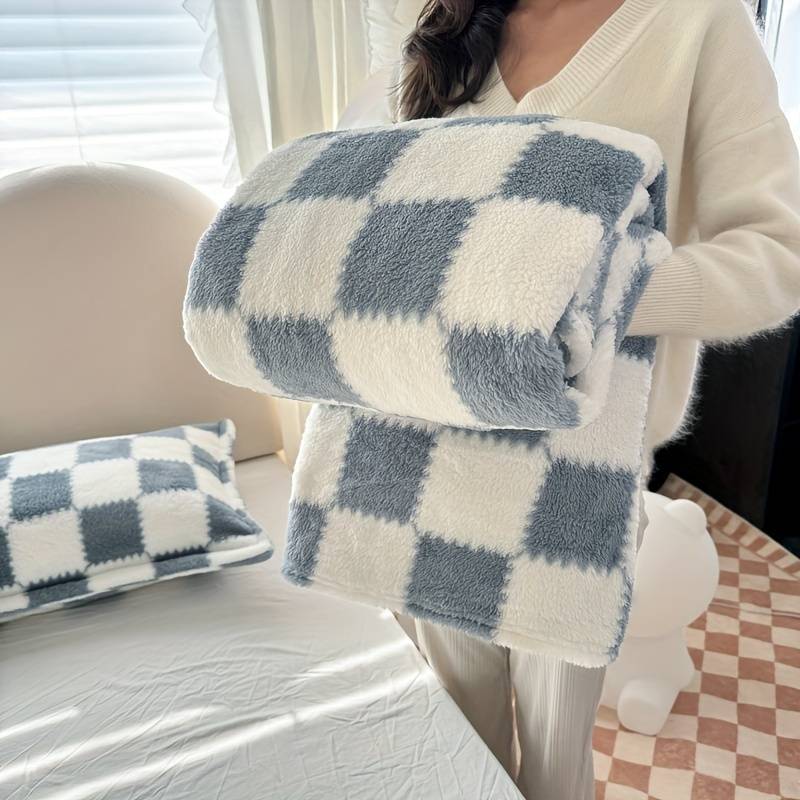 1ps Blanket Color Yellow And White size 100x150cm 39.3x59.05inch