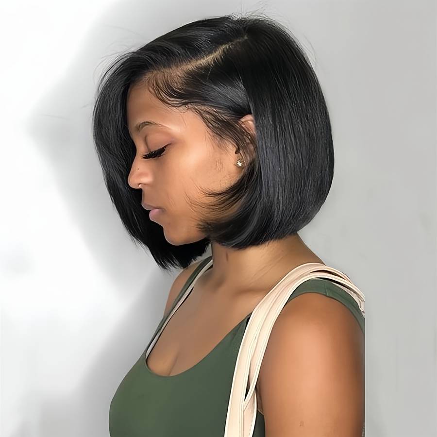 1Pc Black 35.56cm Fashion Design Wig