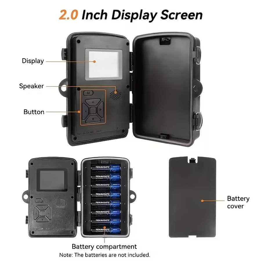 HD Outdoor Wildlife Camera with Built-in Screen Display