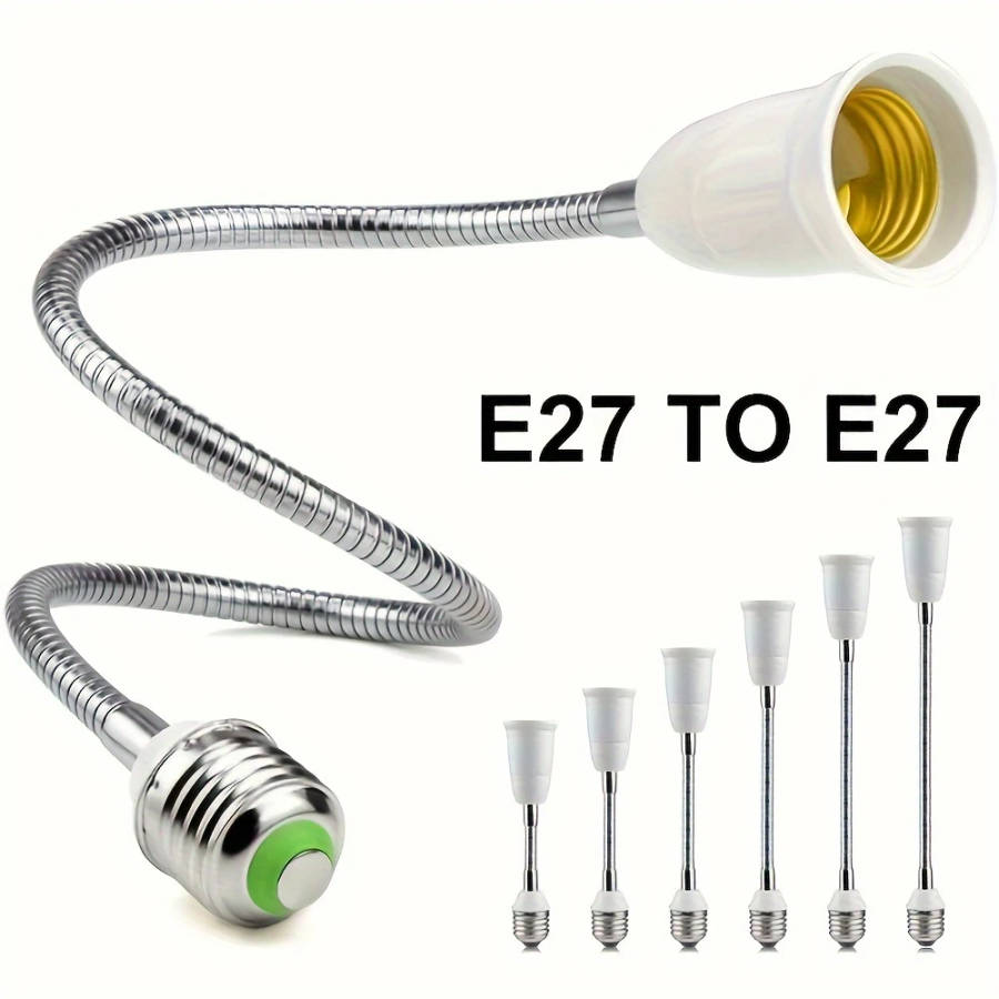 1pc E27 Door and Window Adapter 85-285V 30cm Converter Lamp Interrupter Base Converter with Lighting