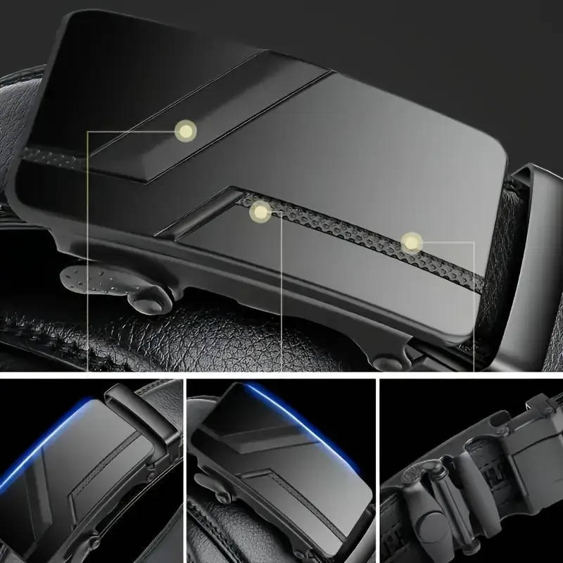 Men's Fully Equipped Automatic Buckle Belt 130cm