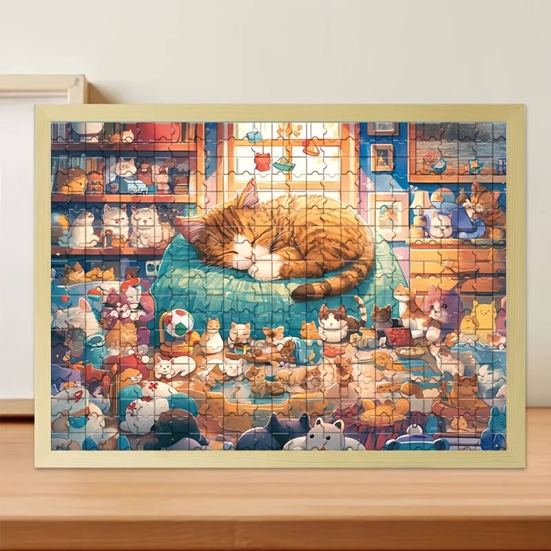 1000pcs Cat-Themed Jigsaw Puzzle Artistic Craft Wall Decor DIY Hobbyist Art Framel