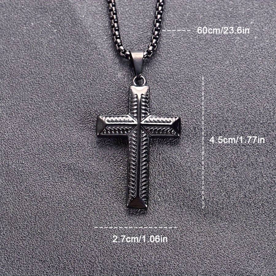 1 Piece Steel Color Pendant Add Chain 60cm Jesus Theme Pendant