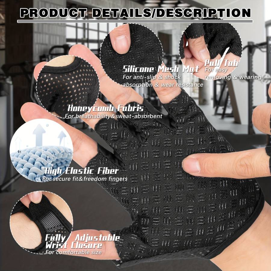 1 Pair Pink Size L Outdoor Sports Gloves