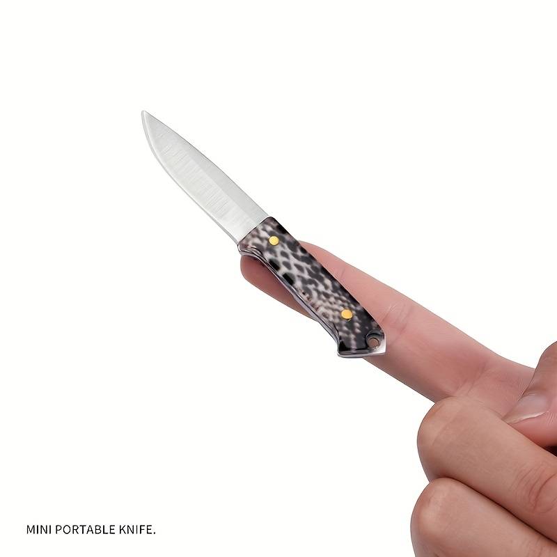 1pc Exquisite Small Straight Knife Pocket Knife Portable Stainless Steel Mini Utility Key