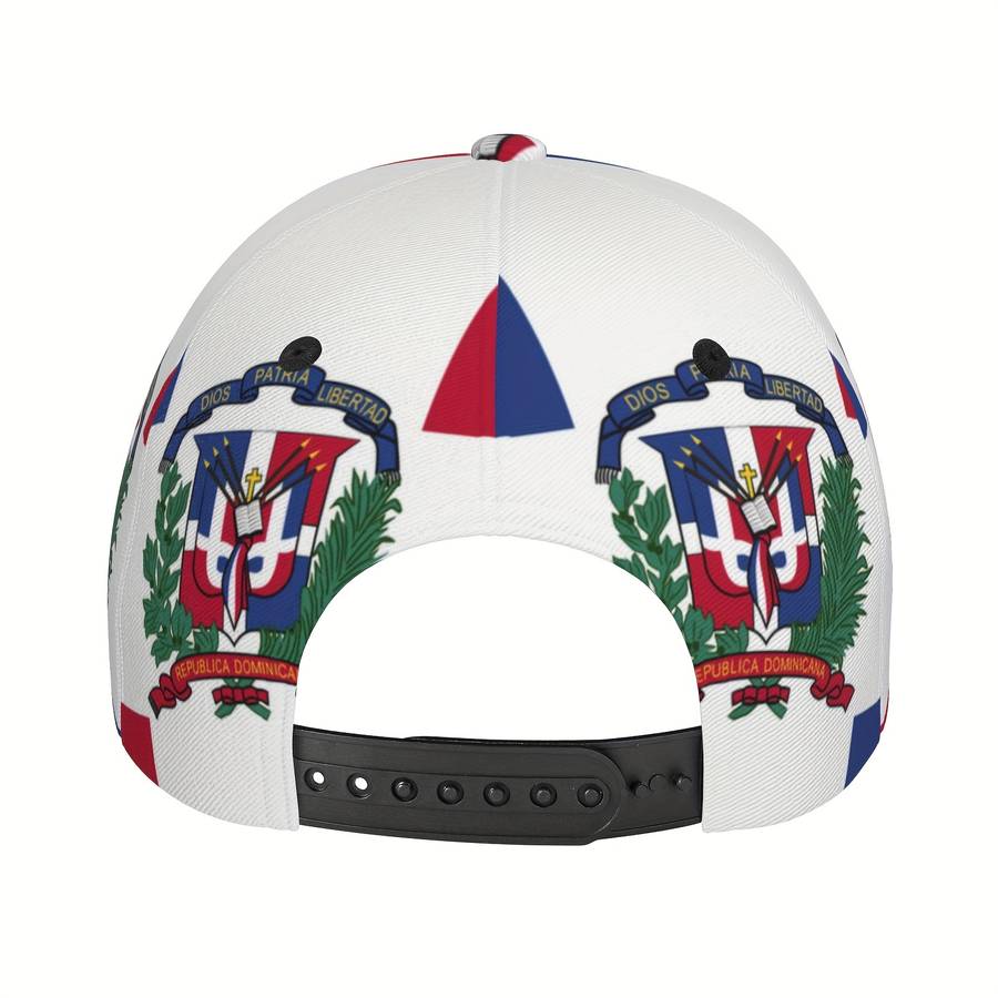 Dominican Flag-Inspired Adjustable Baseball Cap Breathable Lightweight